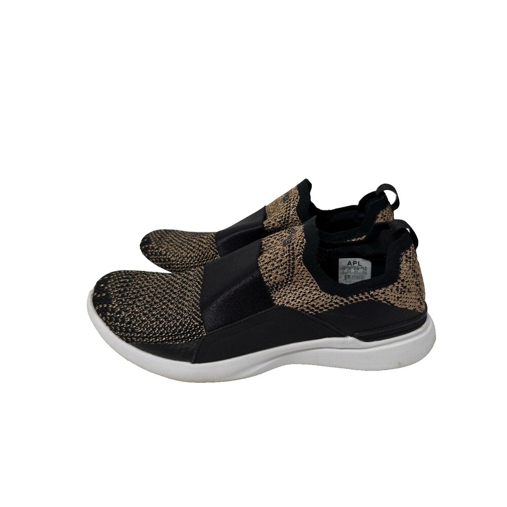 AP TechLoom Bliss Lululemon Women’s Shoe Black Gold Knit  Athletic Size 8 - Picture 2 of 9